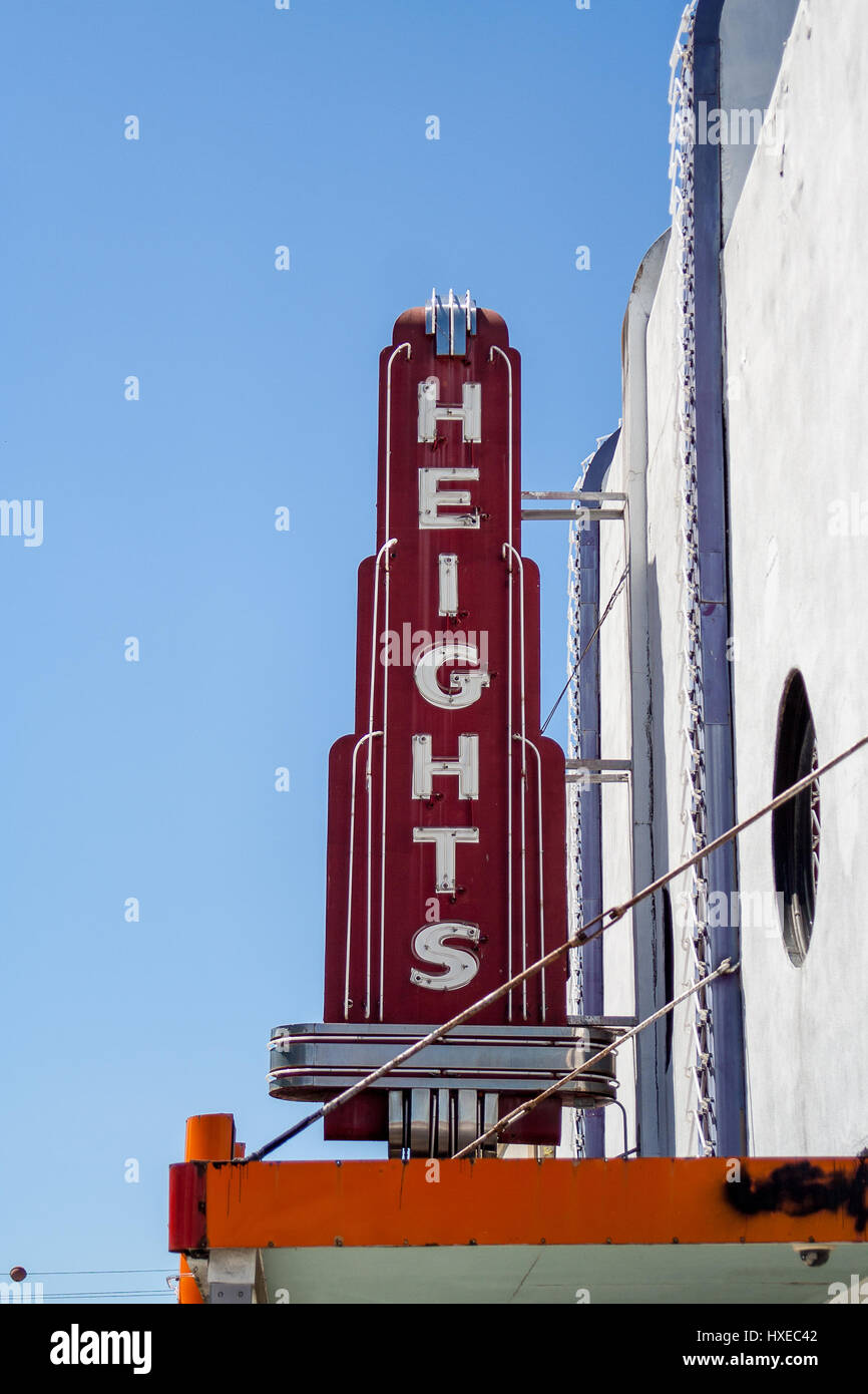 March 2017, Houston, Heights The sign of a restored old movie theater