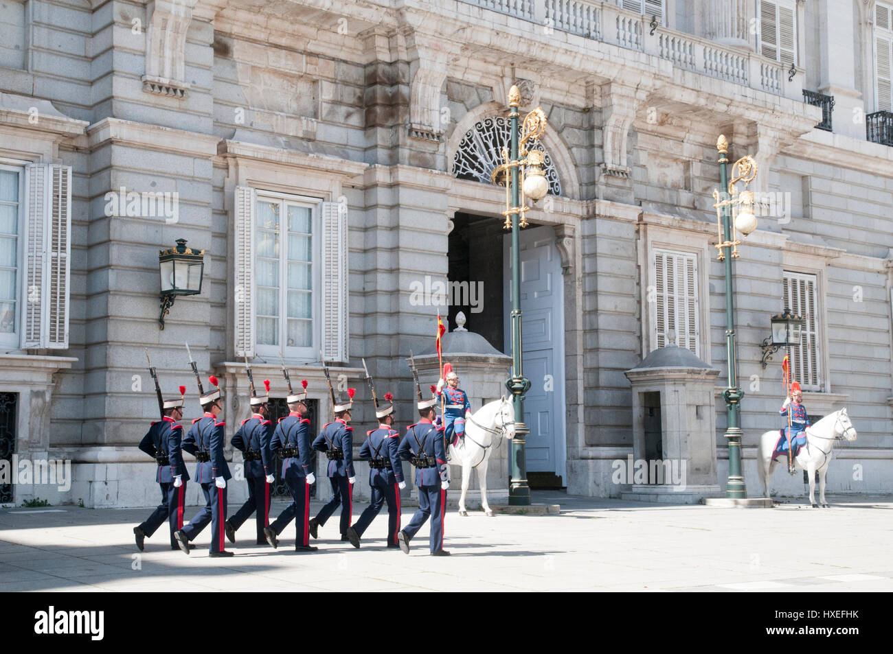 Madrid royal horse guard palace hires stock photography and images Alamy