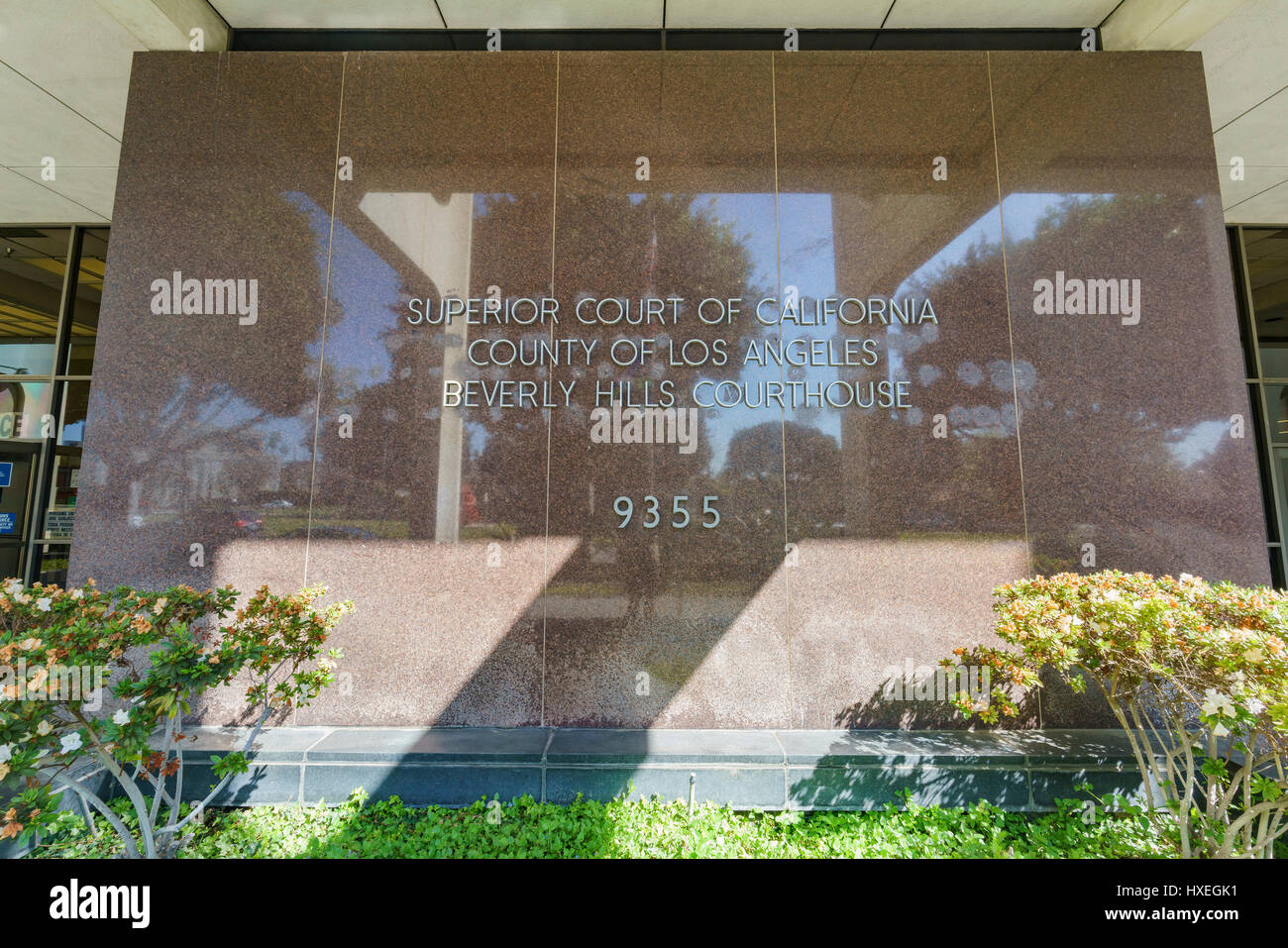 Exterior view of the famous Beverly Hills court house Stock Photo