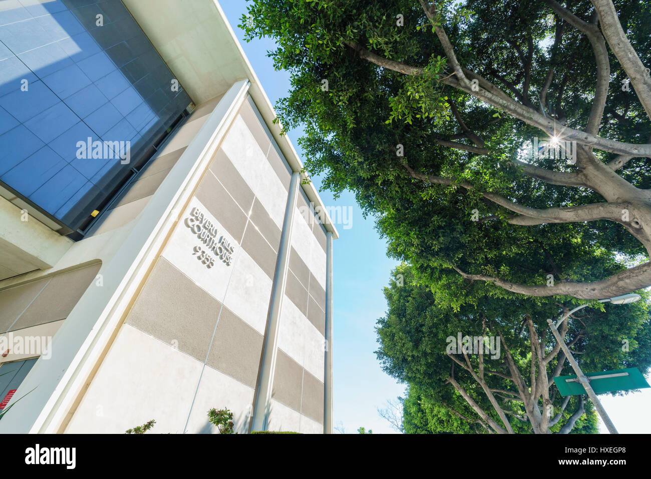 Exterior view of the famous Beverly Hills court house Stock Photo