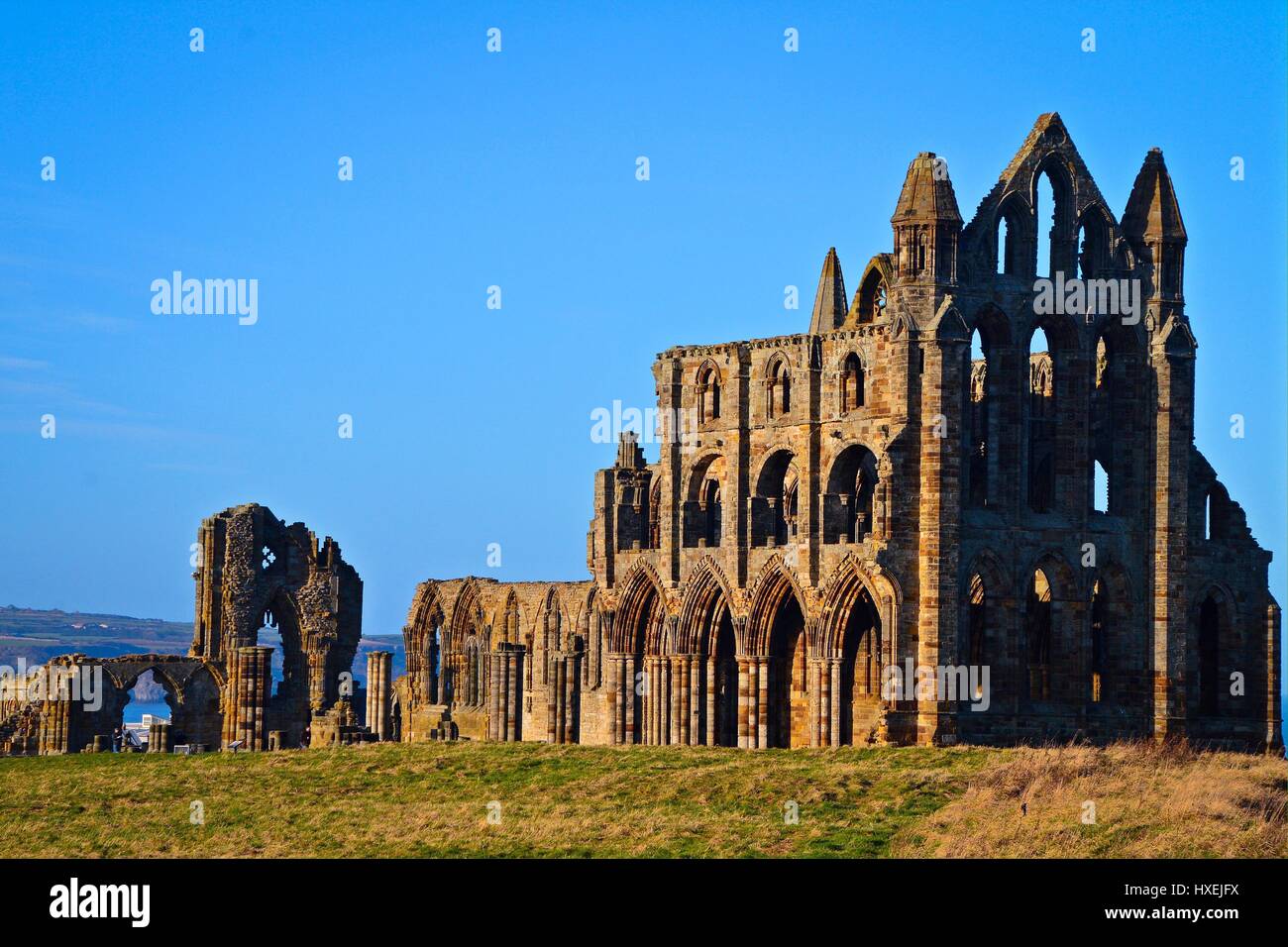 Whitby Abbey South Aspect Stock Photo