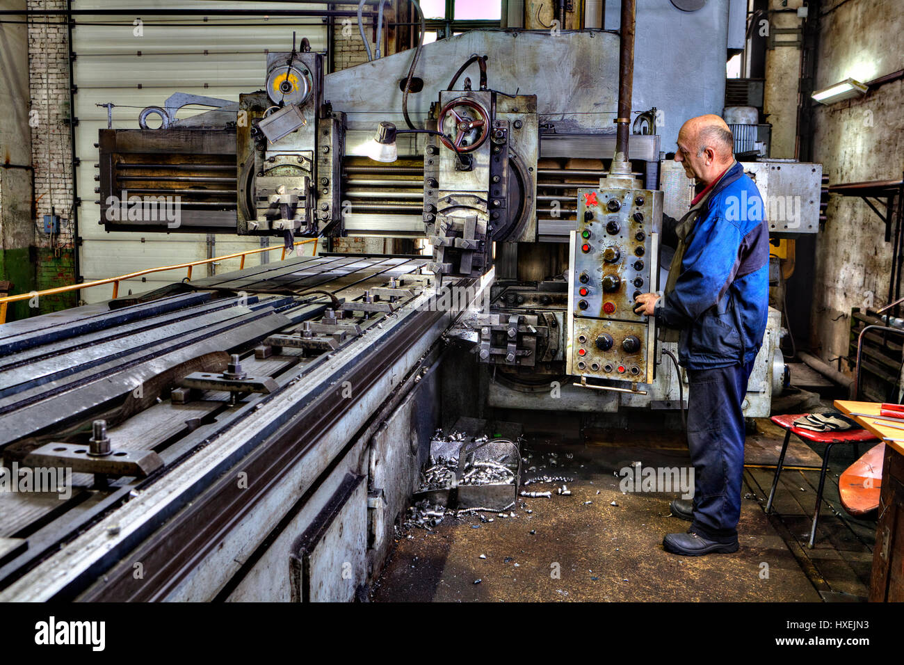 St. Petersburg, Russia May 21, 2015 Heavy duty planer type milling