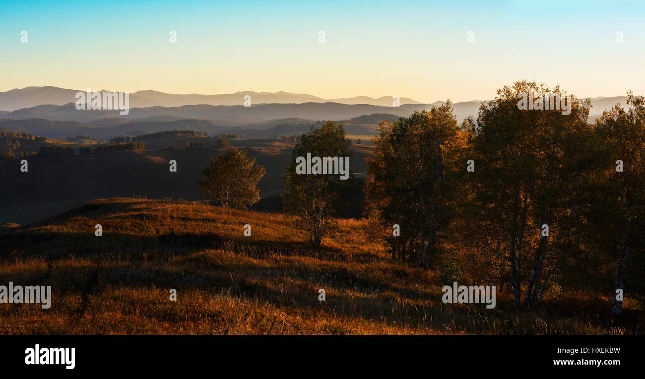 Beauty sunset in the mountains Stock Photo - Alamy