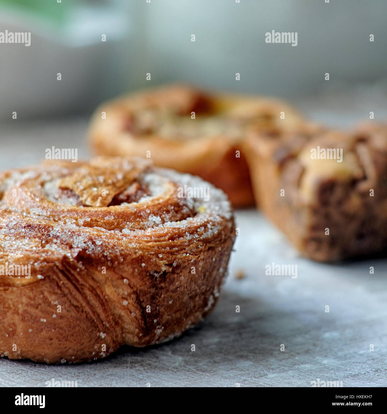 Baked goods in natural light Stock Photo