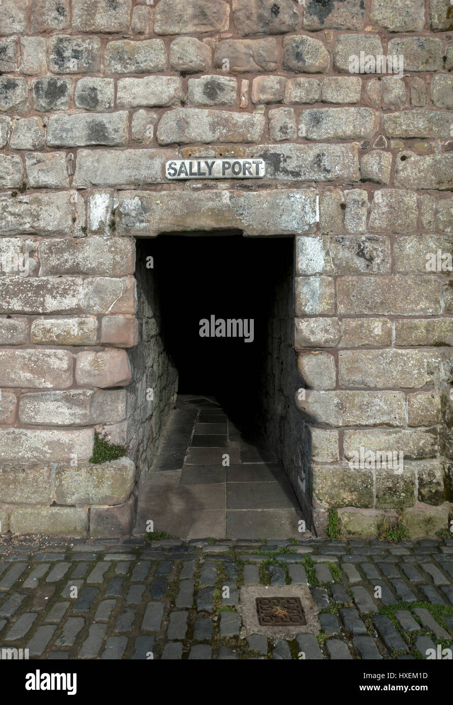 Sally Port in the walls of Berwick-upon-Tweed, Northumberland, the northernmost town in England Stock Photo