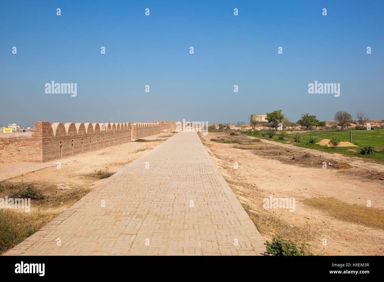 pathway at the top of bhatner fort hanumangarh rajasthan india Stock Photo