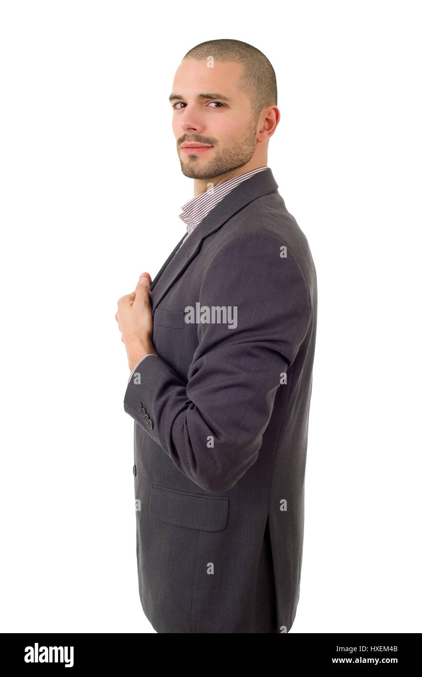 young business man portrait isolated on white Stock Photo - Alamy