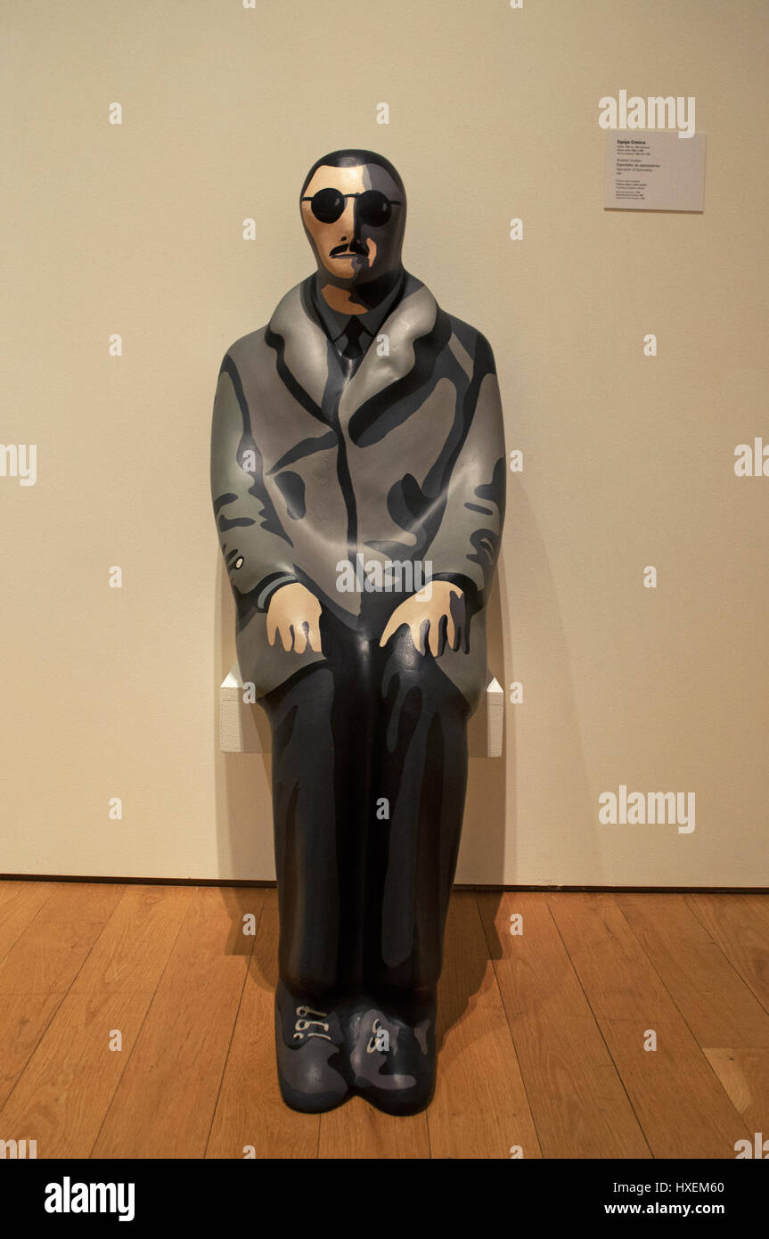 Bilbao, Spain: Spectator of Spectators, sculpture by Equipo Cronica at Bilbao Fine Arts Museum, the second most visited museum in Basque Country Stock Photo