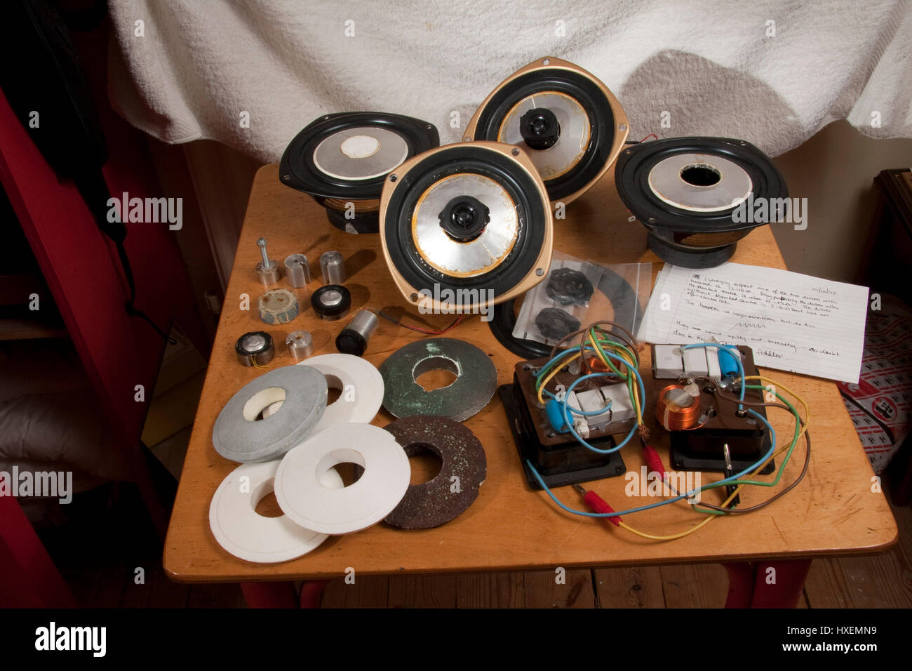 Loudspeaker components for making an experimental coaxial speaker