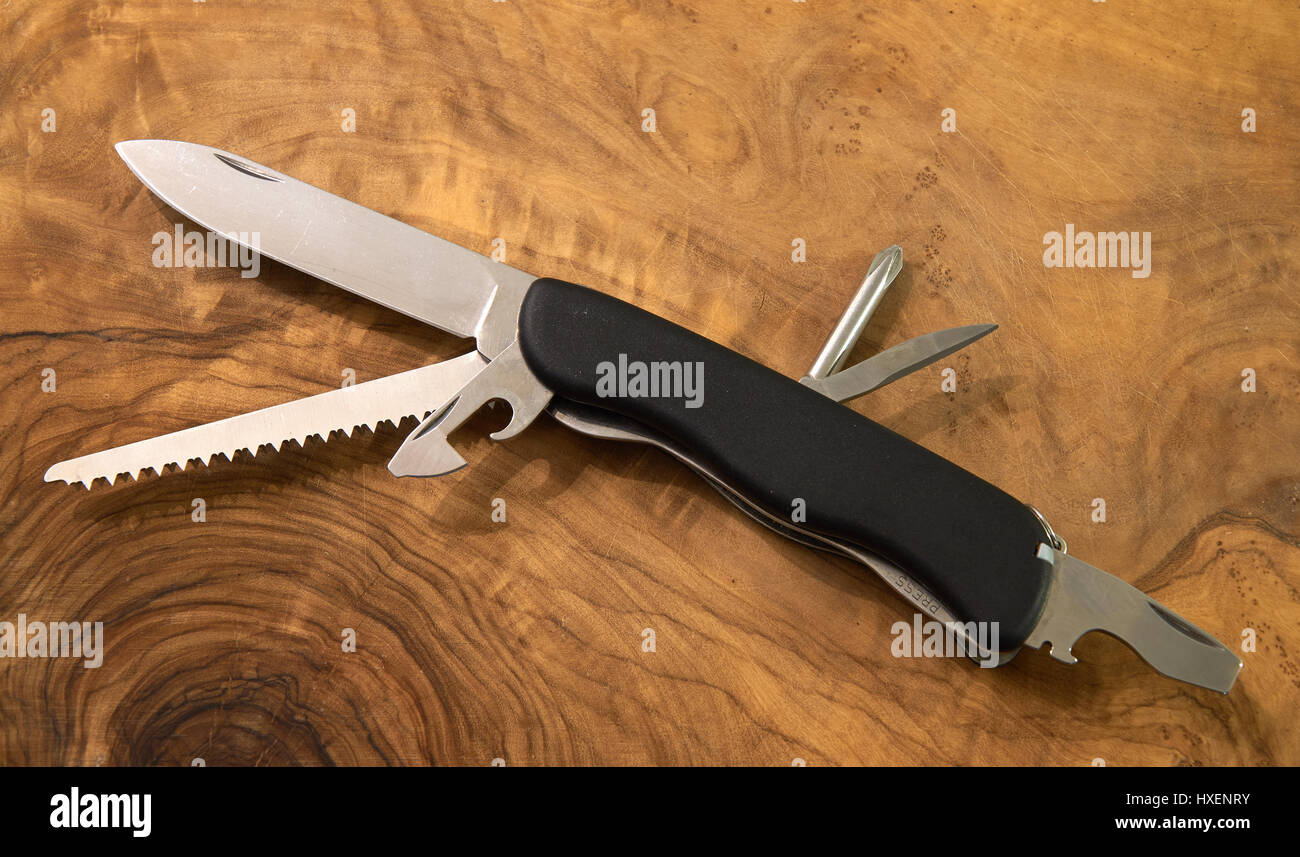 stainless steel pocket knife Stock Photo Alamy