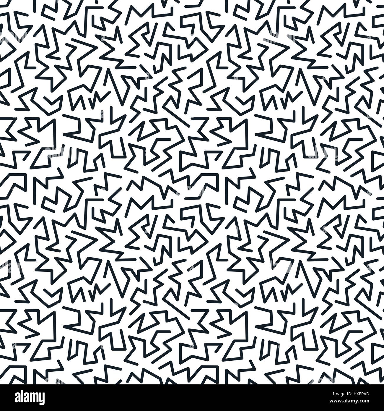 Trendy memphis style seamless pattern inspired by 80s, 90s retro fashion  design. Black and white hipster backdrop. Abstract doodle illustration from  eighties Stock Vector Image & Art - Alamy