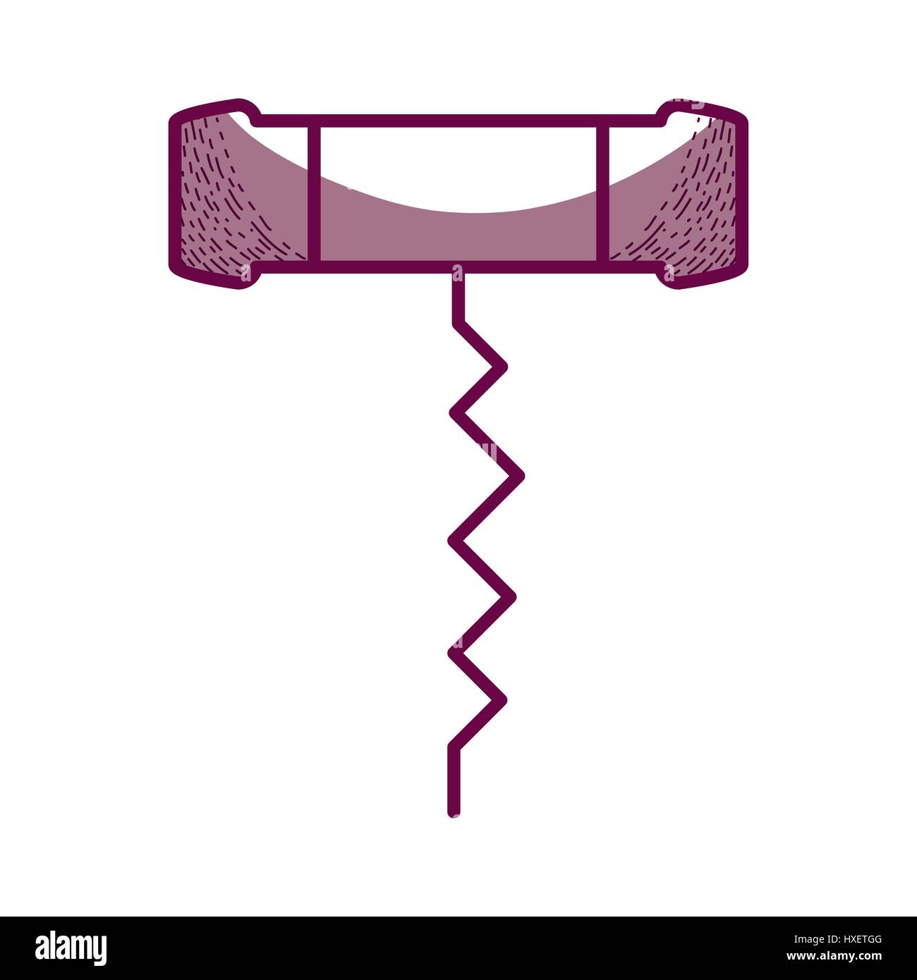 corkscrew tool of cork wine bottle Stock Vector Image & Art - Alamy