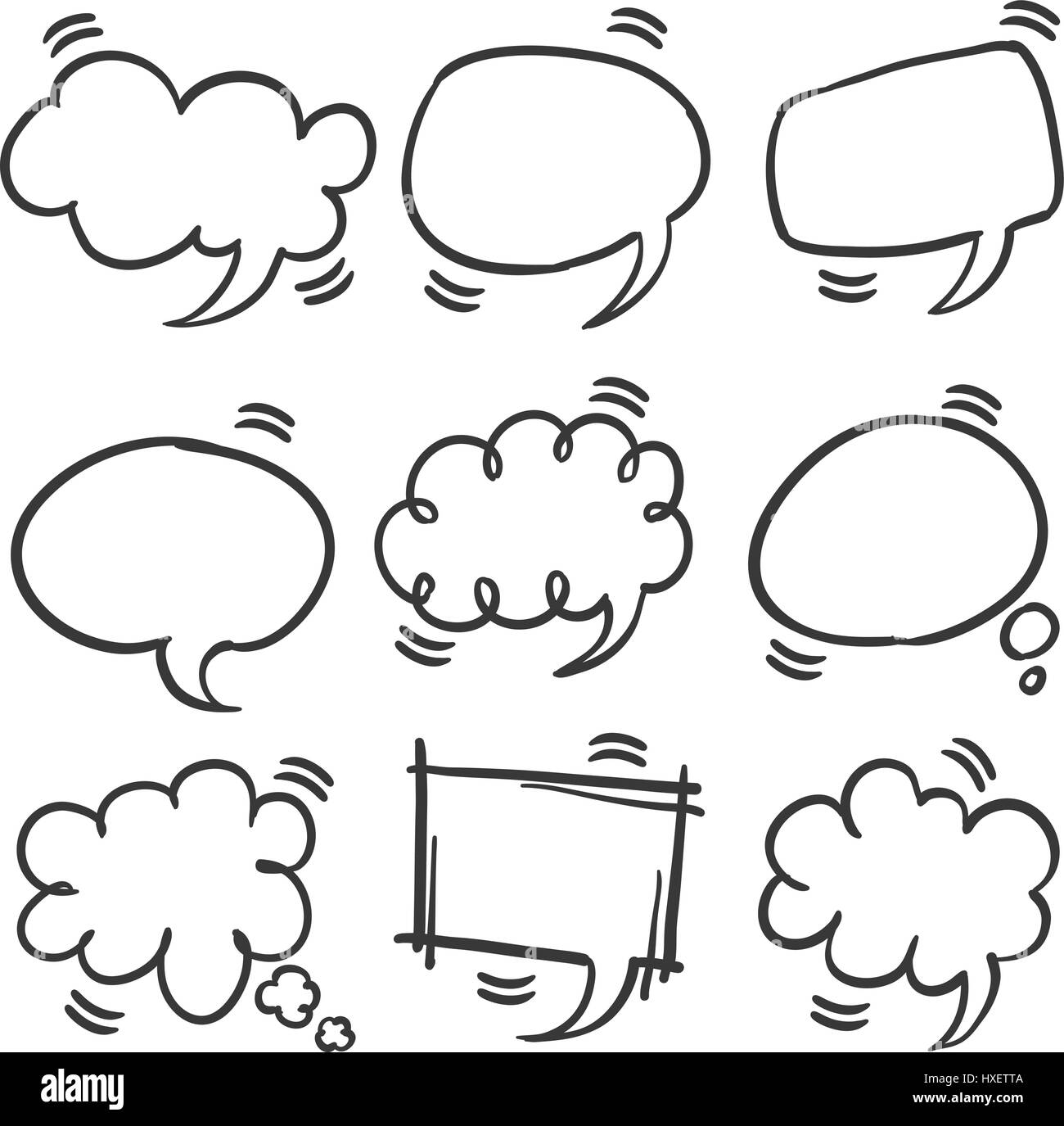 Style speech bubble collection stock Stock Vector Image & Art - Alamy