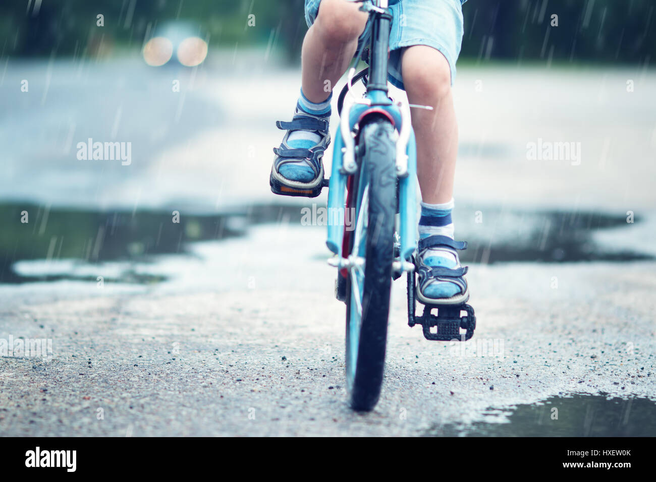 Child On A Bicycle Stock Photo Alamy