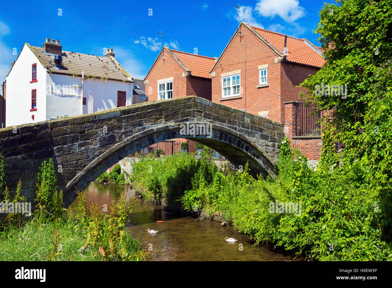 Ancient Packhorse Bridge, Stokesley, North Yorkshire, England, UK Stock Photo Alamy