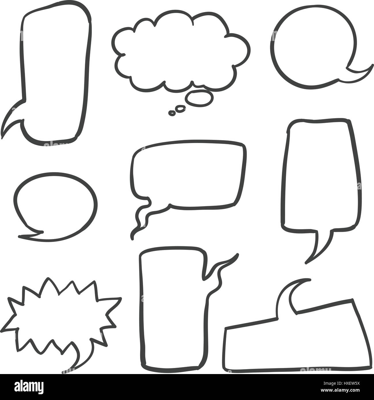 Set of speech bubble collection stock Stock Vector Image & Art - Alamy
