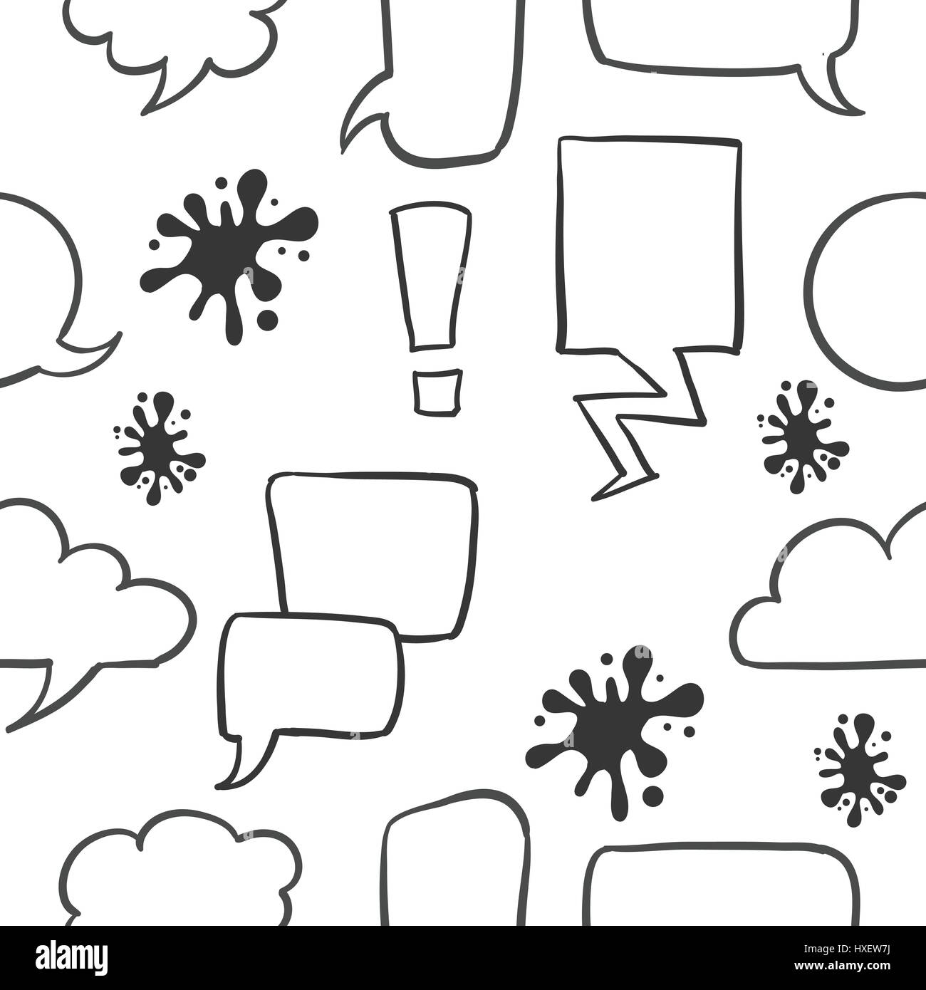 Doodle of speech bubble hand draw Stock Vector Image & Art - Alamy