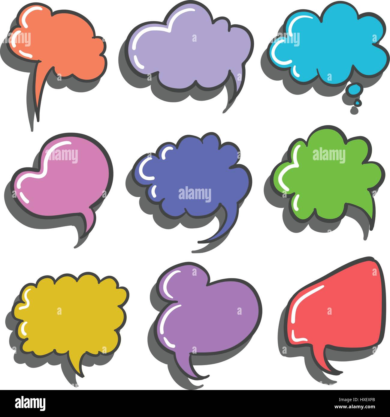 Set of colorful speech bubble Stock Vector Image & Art - Alamy