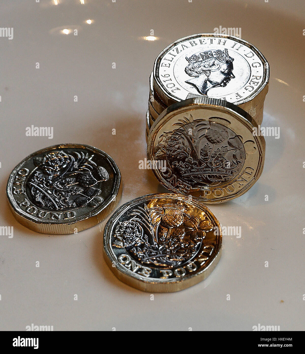 New 12sided £1 coins in Liverpool which entered circulation with