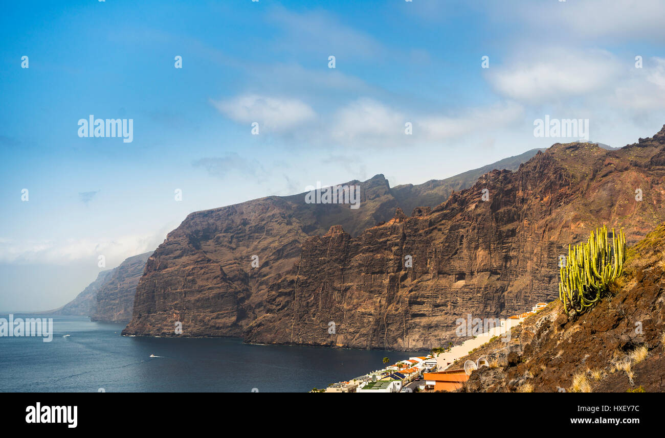 Acantilado de los Gigantes, cliffs, cliff line of Los Gigantes, Tenerife, Canary Islands, Spain Stock Photo