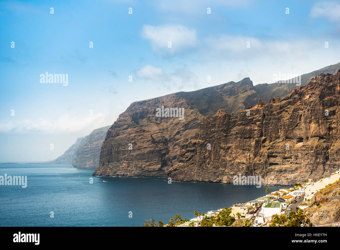 Acantilado de los Gigantes, cliffs, cliff line of Los Gigantes, Tenerife, Canary Islands, Spain Stock Photo