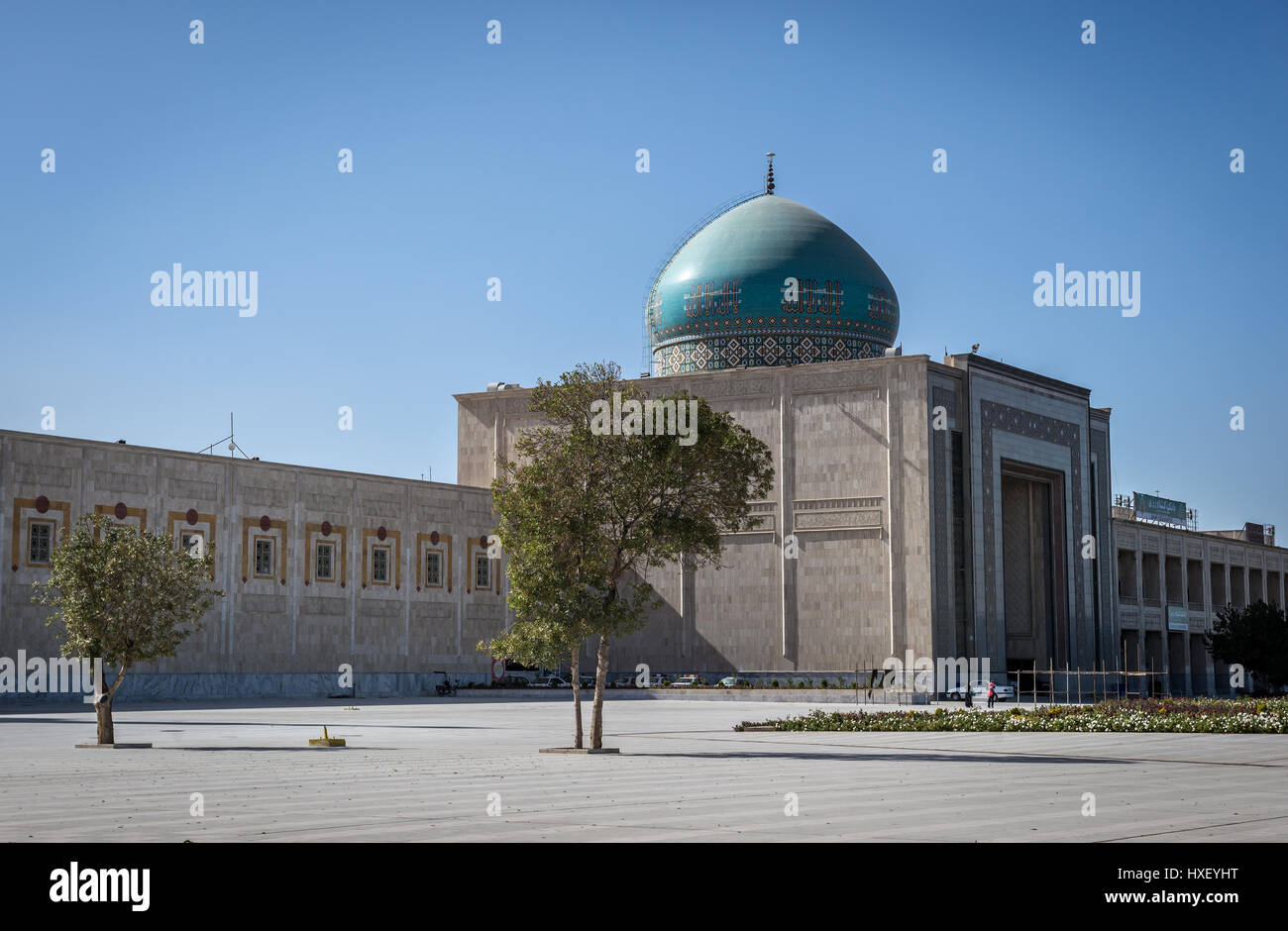 One of domed buildings in mausoleum of Ayatollah Khomeini, houses the tomb of Ruhollah Khomeini and his family in Tehran city, capital of Iran Stock Photo