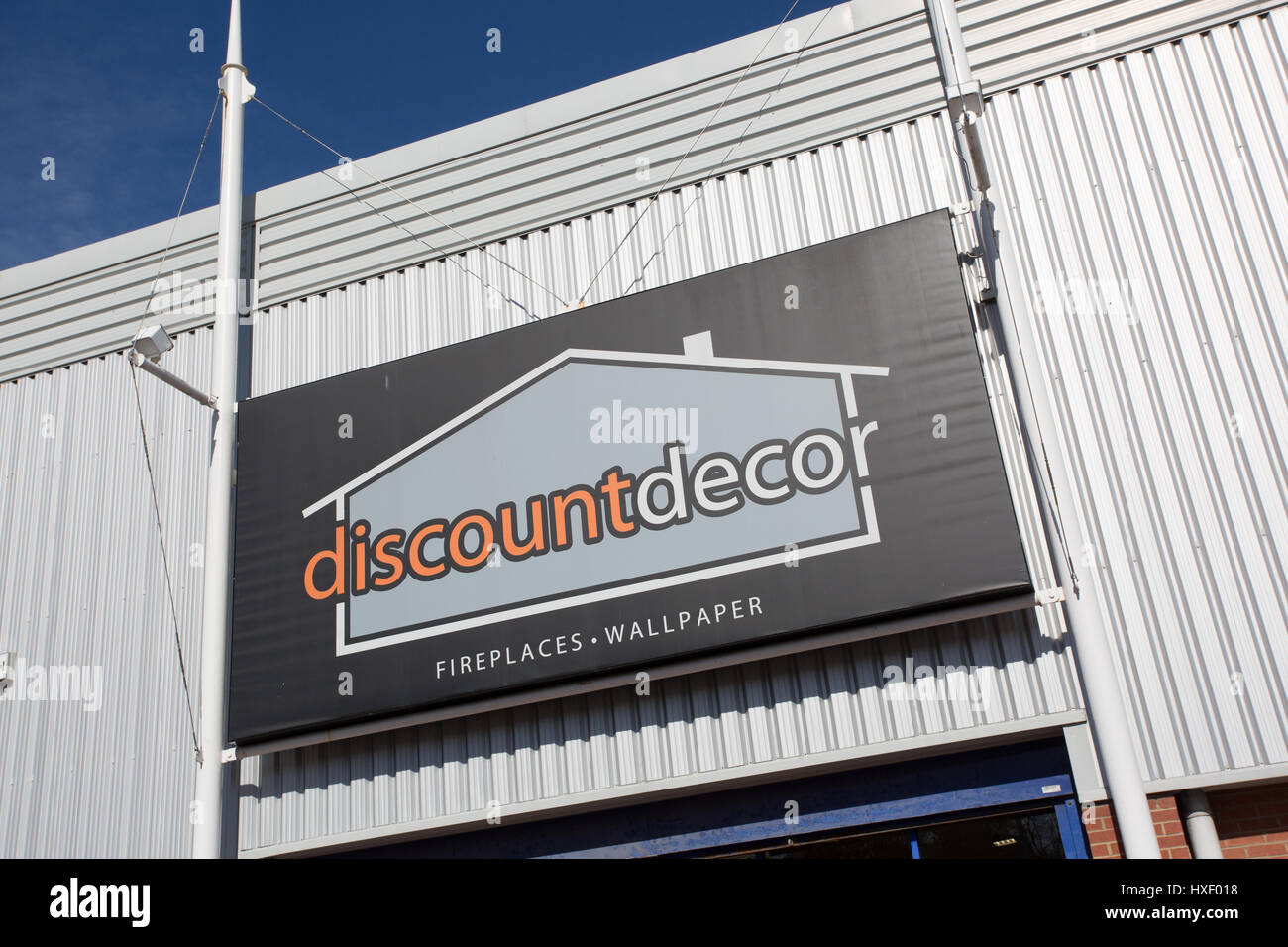 Discount Decor signage Stock Photo Alamy