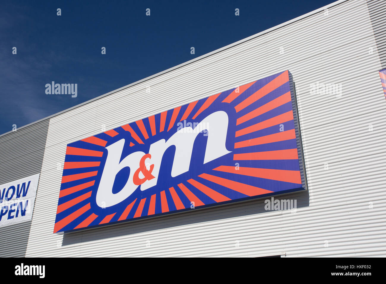 B&M signage Stock Photo
