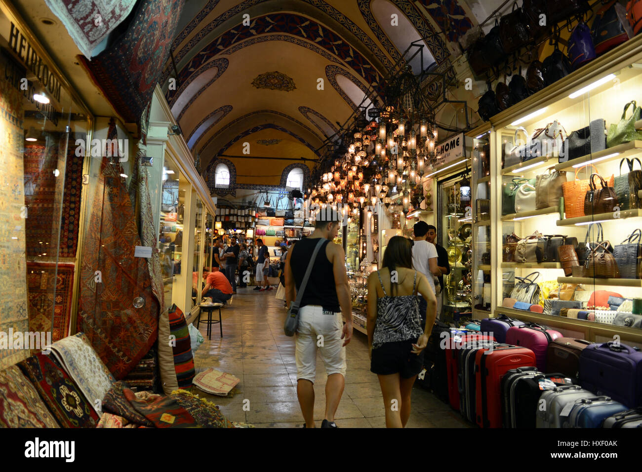 Shops inside Grand Bazaar in Istanbul, Turkey, one of the largest and  oldest covered markets in the world Stock Photo - Alamy