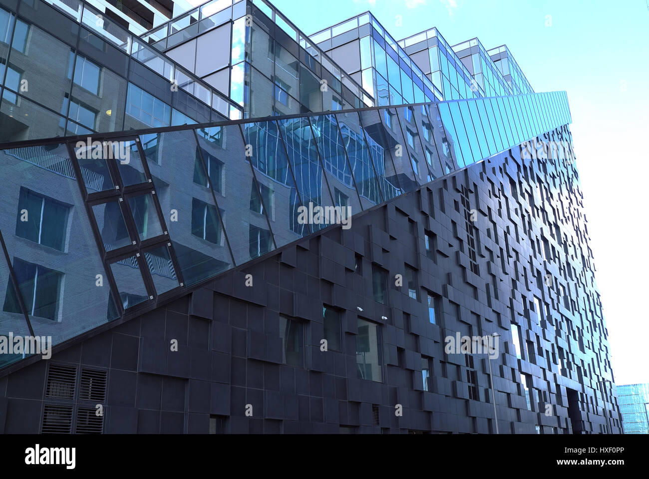 The C-building is one of three buildings of the DNB Nor complex at the waterfront of Oslo, Norway. Stock Photo