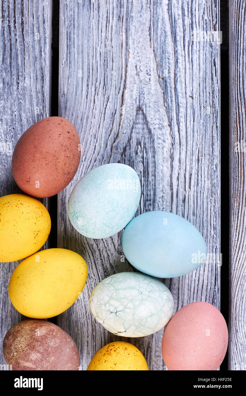 Group of colored eggs. Stock Photo
