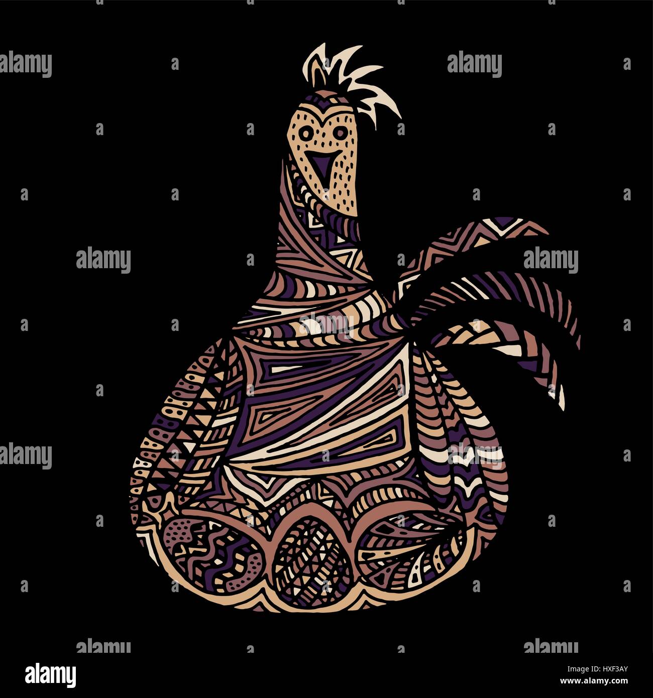 Easter egg colorful illustration card drawn by hand Stock Vector Image ...