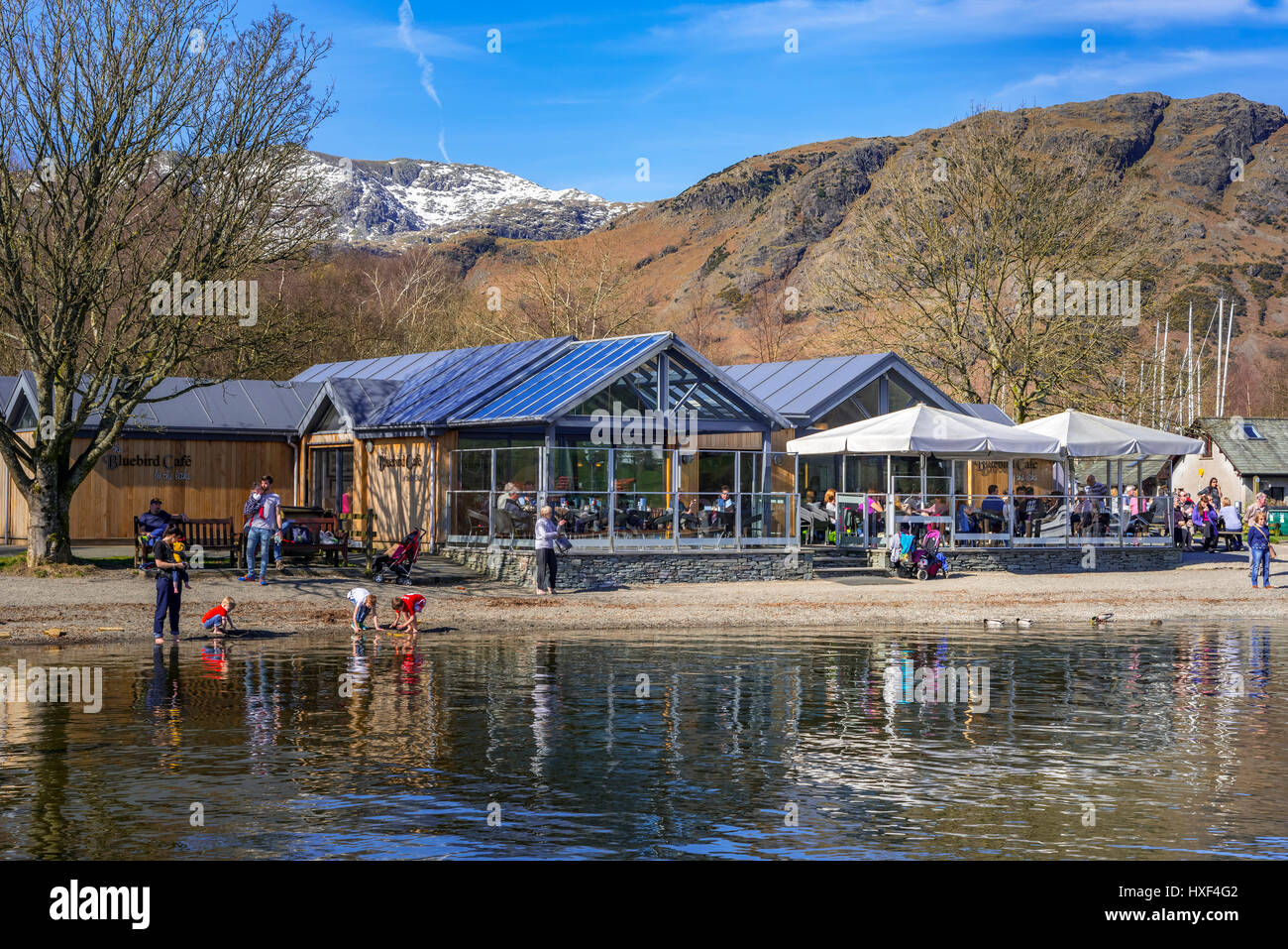 The Bluebird Cafe On The Shores Of Lake Coniston Stock Photo Alamy