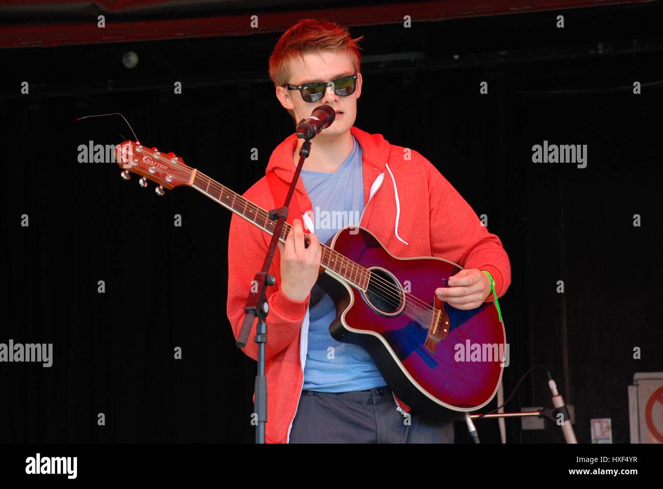 Jake Allen, British rock singer, performs at the annual Tentertainment