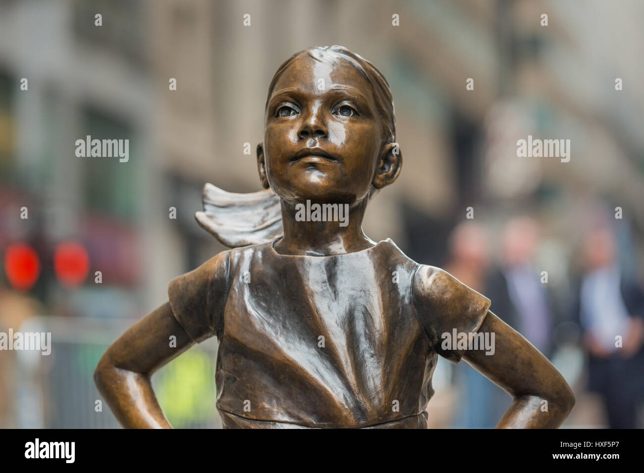 New York, United States. 27th Mar, 2017. The "Fearless Girl" sculpture