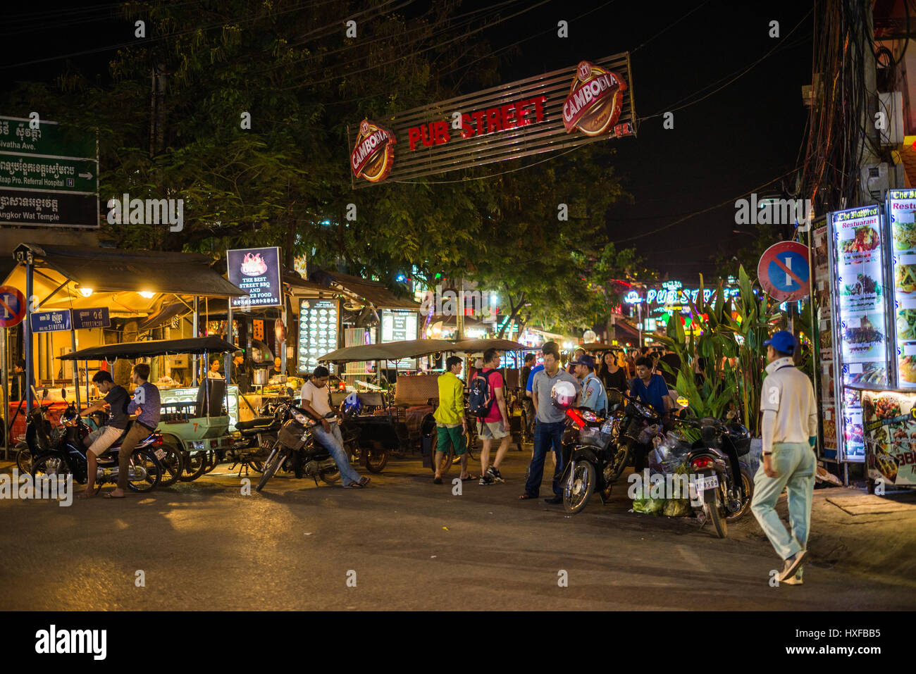 Pub Street in the Siem Reap, Cambodia Stock Photo - Alamy