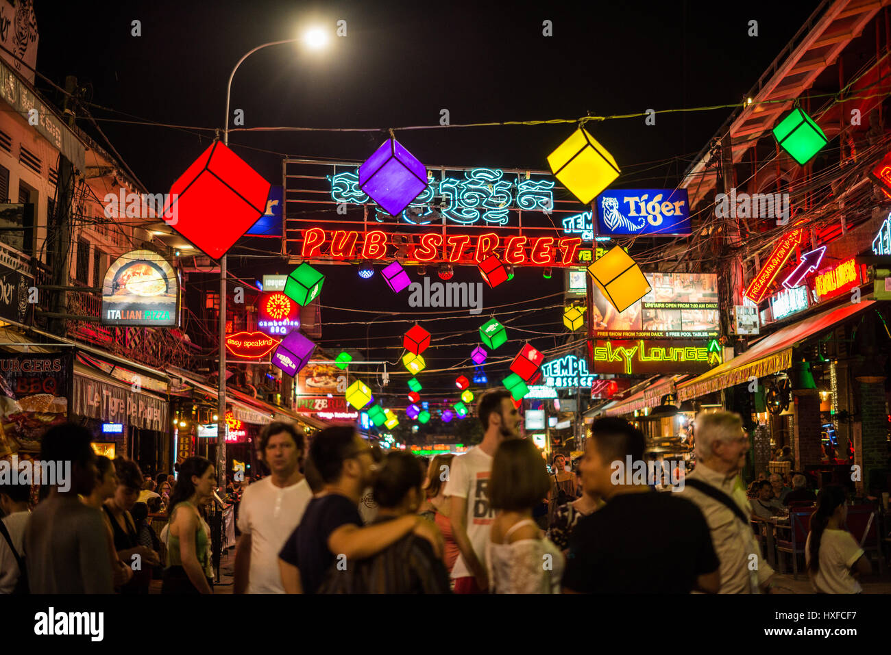 Pub Street in the Siem Reap, Cambodia Stock Photo Alamy