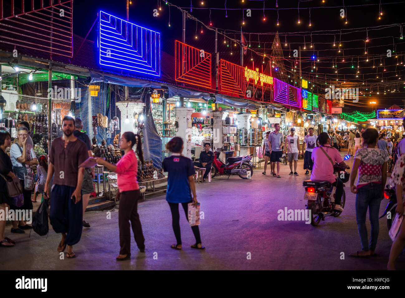 Pub Street in the Siem Reap, Cambodia Stock Photo - Alamy