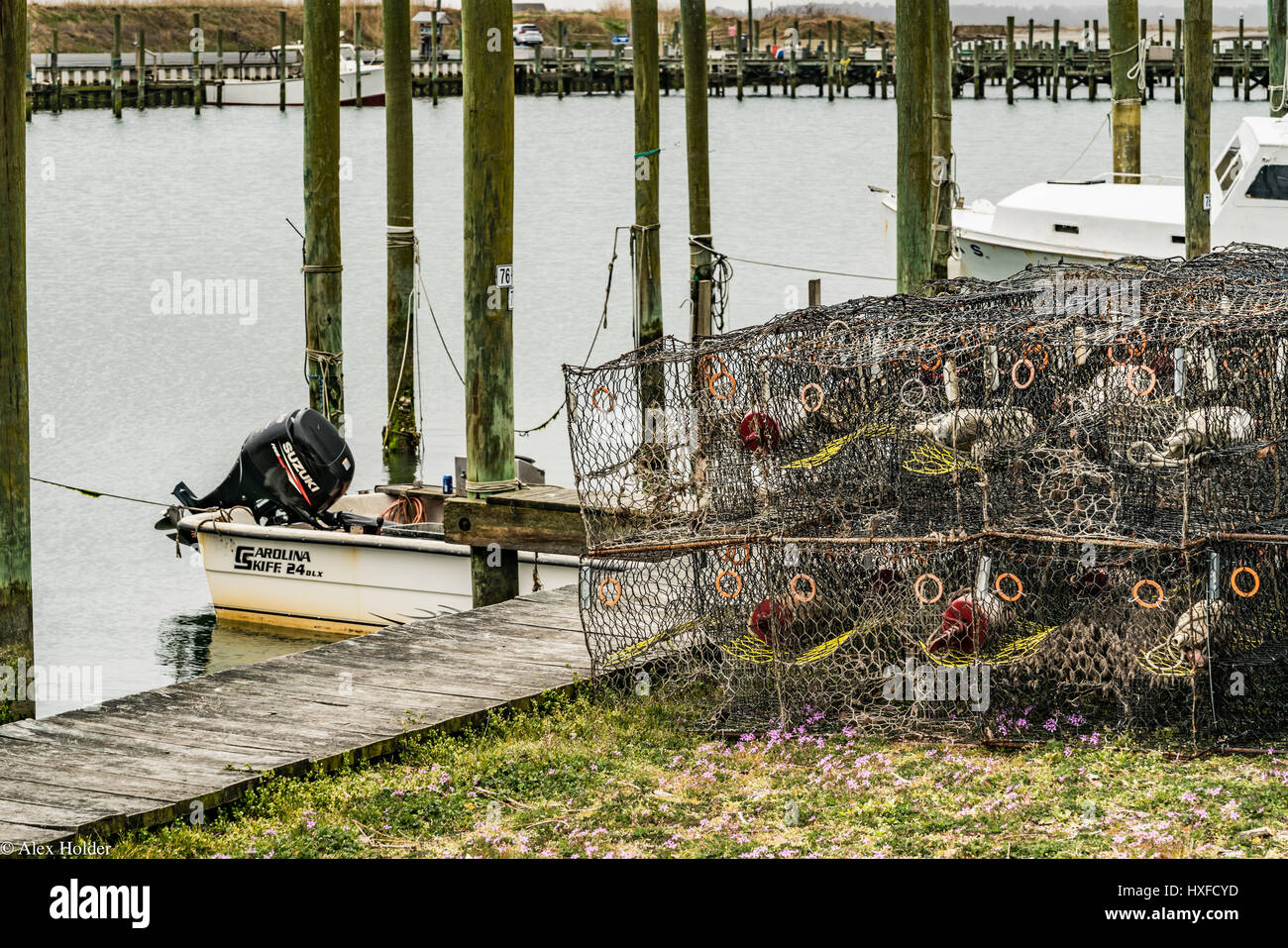 These crab traps were sitting dock side at the harbor on Chincoteague