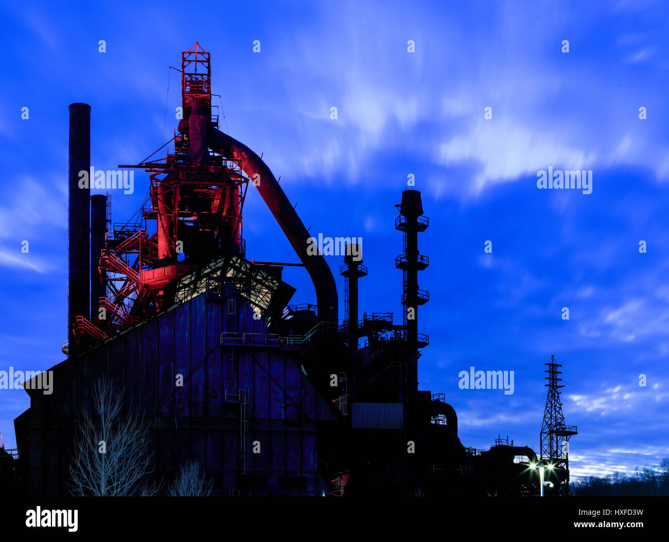 Entertainment venu in the Bethlehem Pa steel stacks. Old steel factory