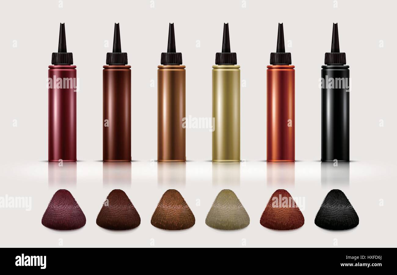 Hair dye sample Stock Vector Images - Alamy