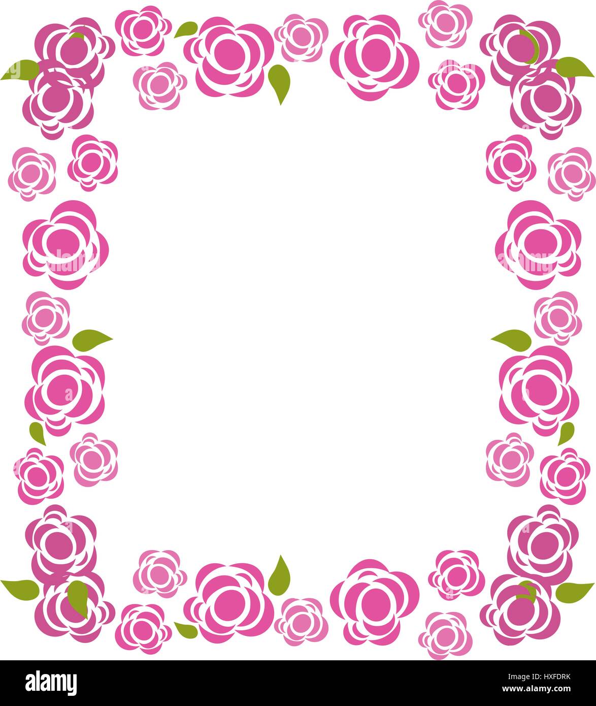 Beauty flowers borders decoration Stock Vector Images - Alamy