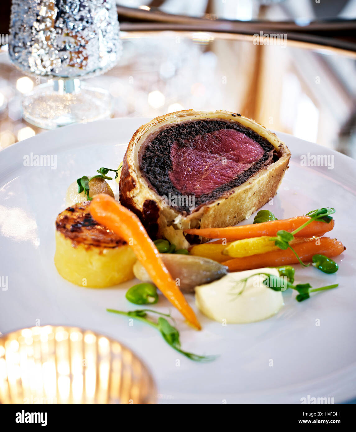 Beef Course Beef wellington hi-res stock photography and images - Alamy