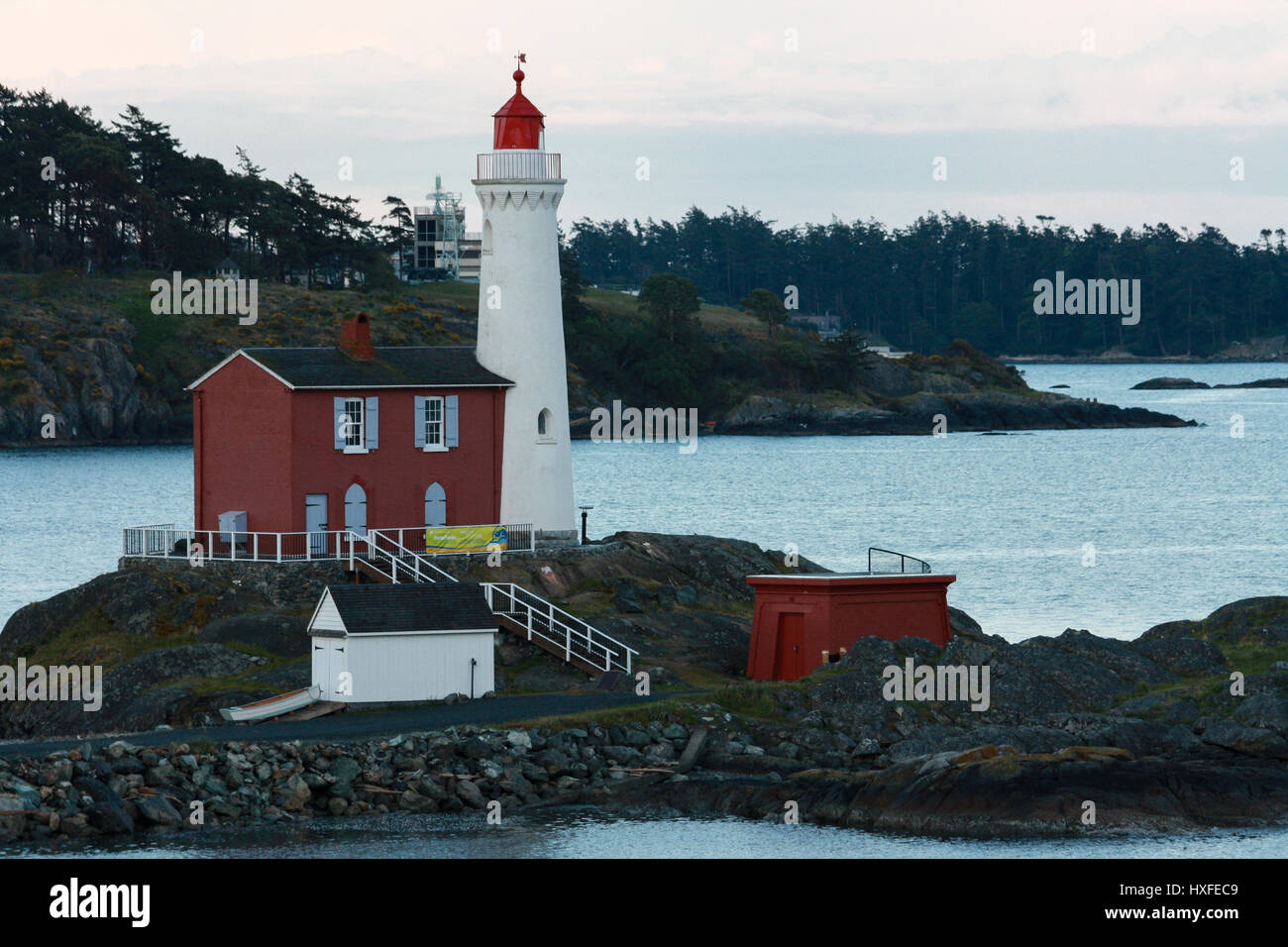 Fisgard Lighthouse, Fort Rodd Hill, Victoria, BC Stock Photo