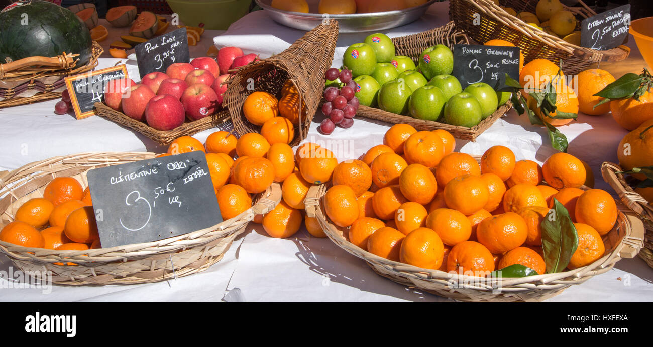 Market in old town of Nice, France Stock Photo