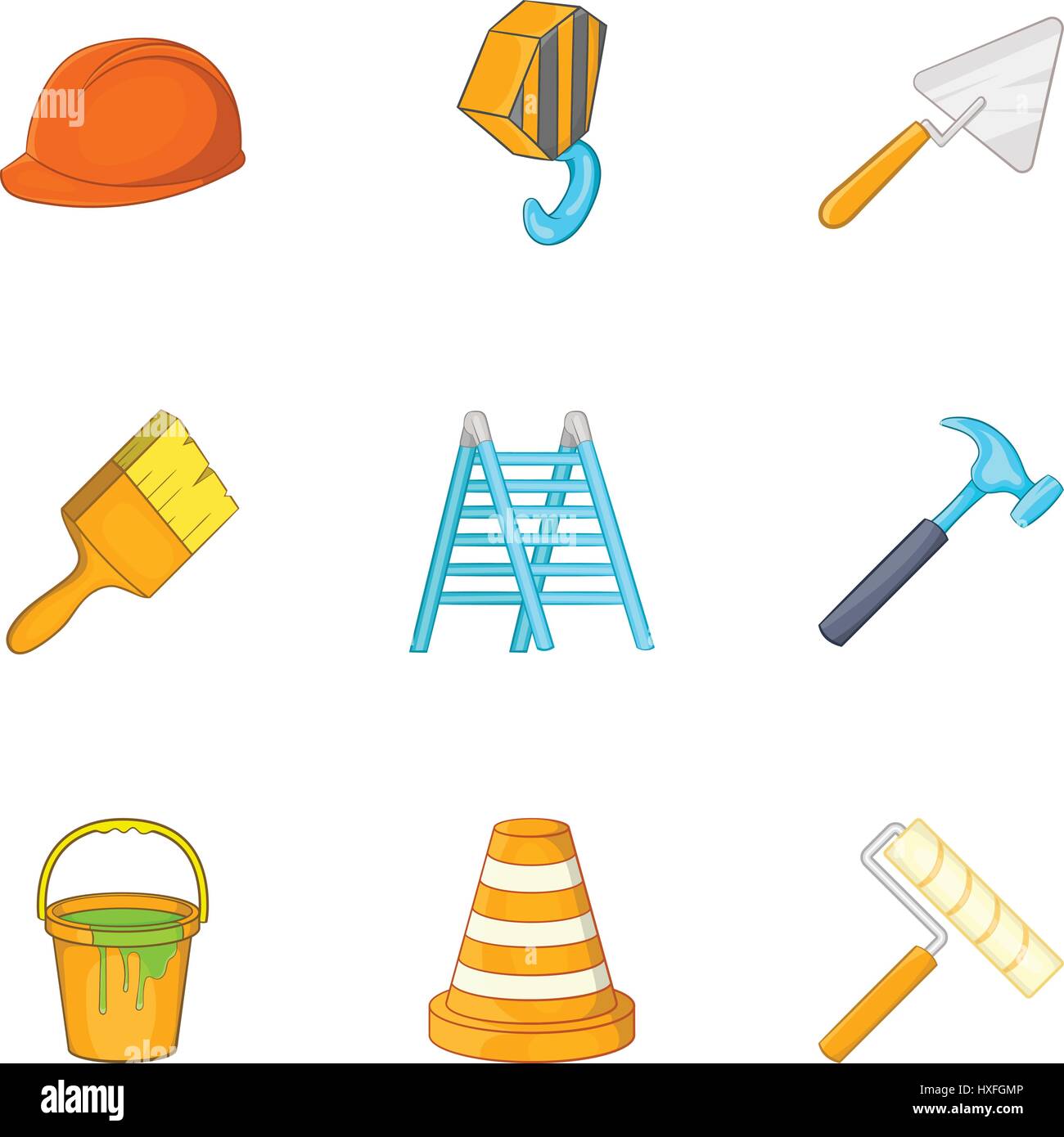 Tools icons set, cartoon style Stock Vector Image & Art - Alamy