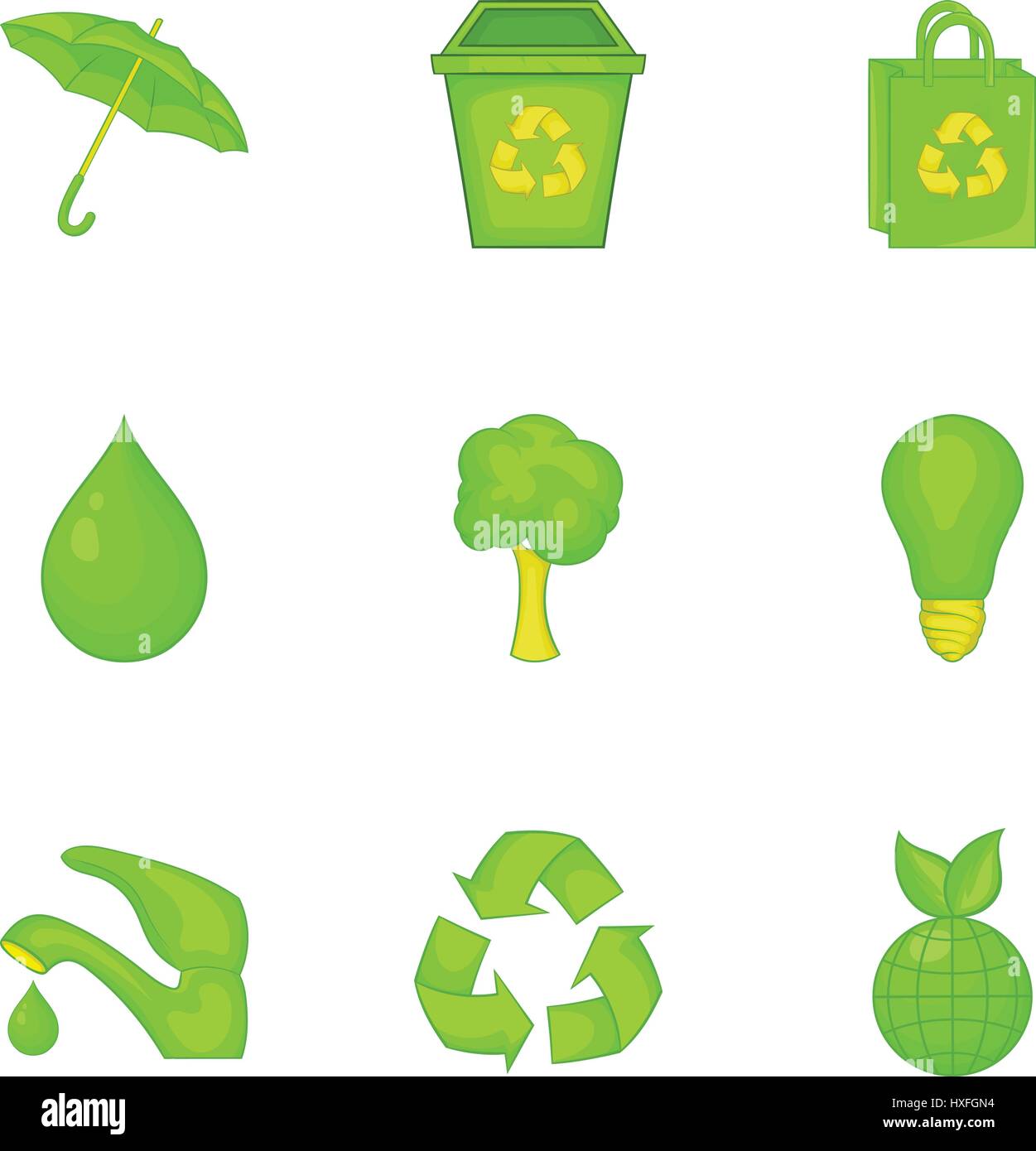 Environment icons set, cartoon style Stock Vector Image & Art - Alamy