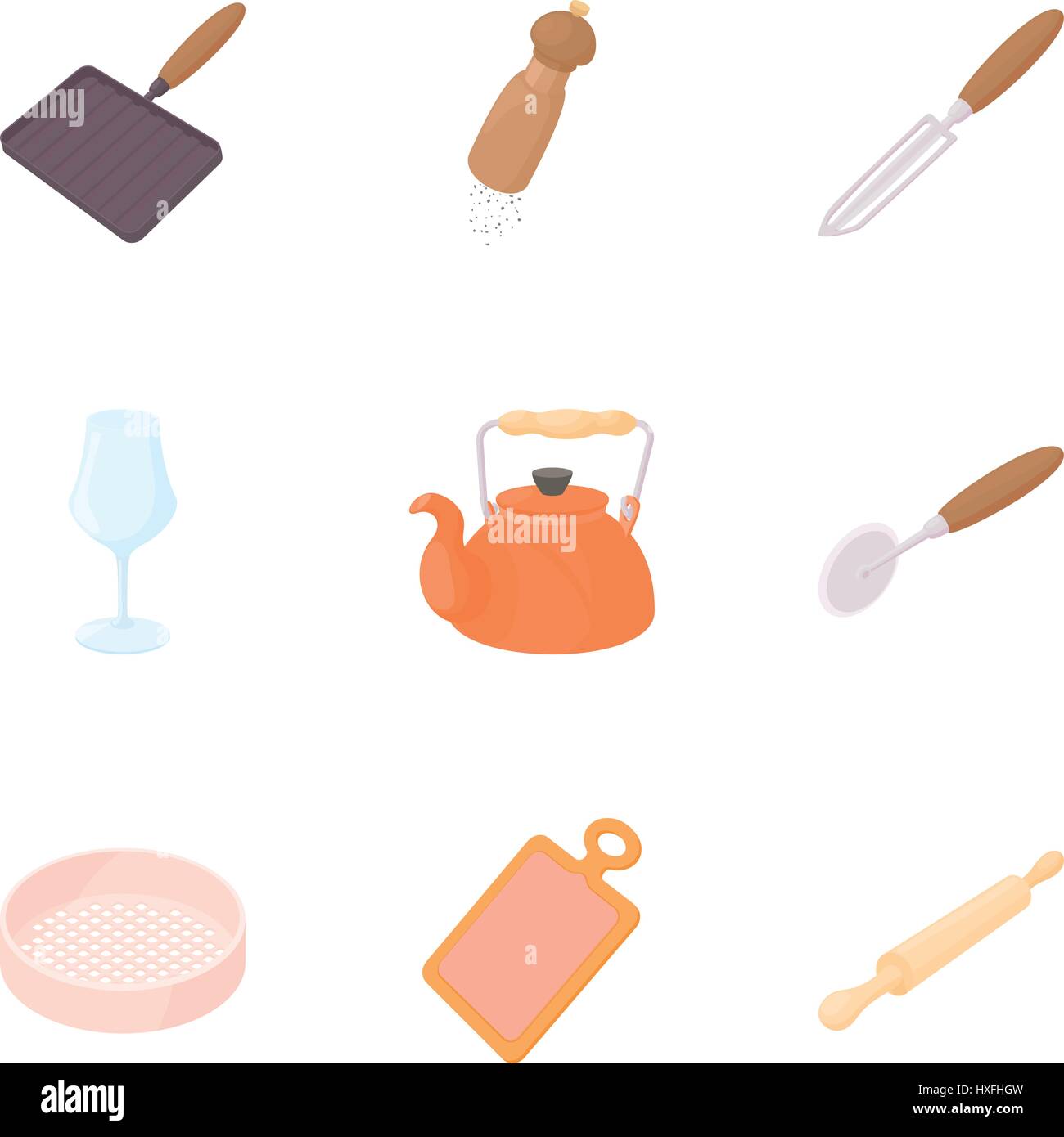Cooking icons set, cartoon style Stock Vector Image & Art - Alamy