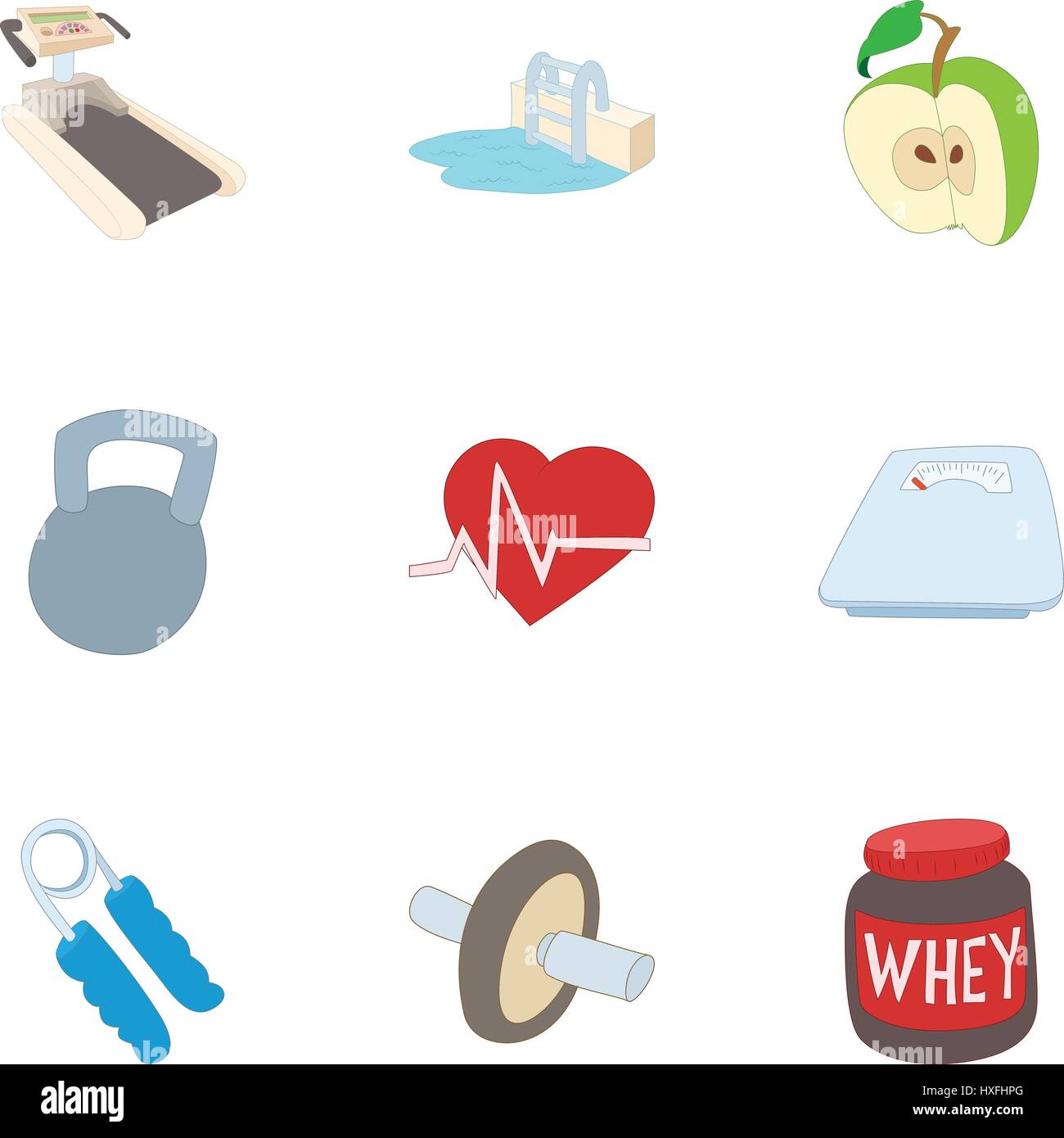 Sport icons set, cartoon style Stock Vector Image & Art - Alamy