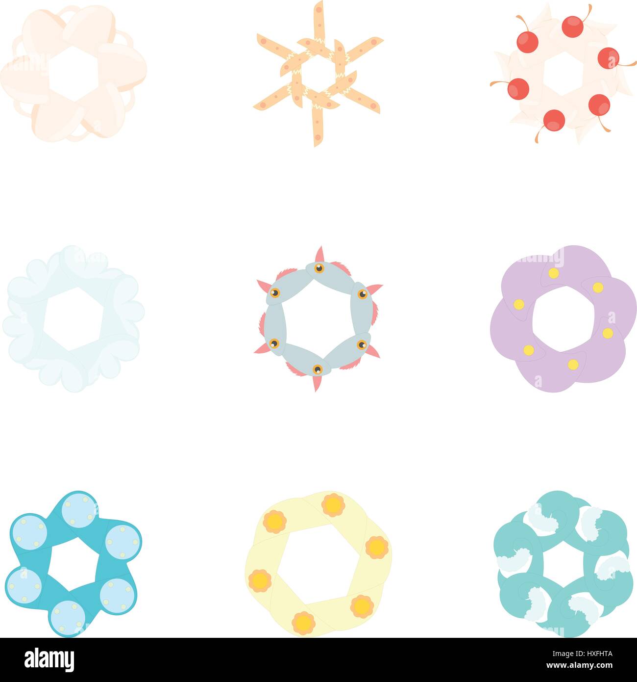 Kinds of flowers icons set, cartoon style Stock Vector Image & Art - Alamy